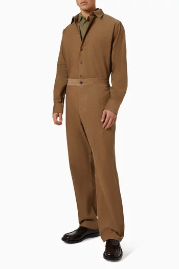 Button-front Shirt in Cotton Corduroy