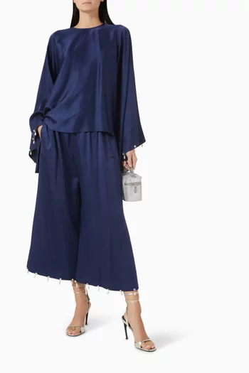 Pearl-tassel Pants in Satin