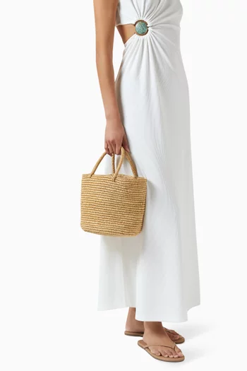 حقيبة يد بيبي قش منسوج