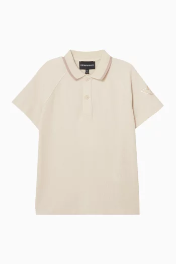 Eagle Logo Polo Shirt in Cotton-piqué