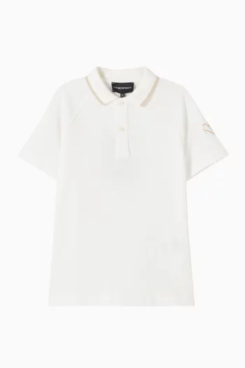 Eagle Logo Polo Shirt in Cotton-piqué