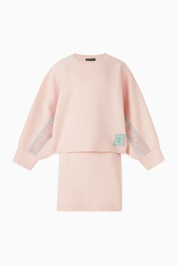 تنورة بشريط بشعار الماركة قطن