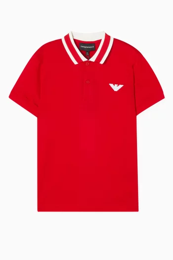 Eagle Logo Polo T-shirt in Cotton