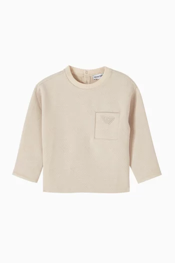 سويت شيرت بشعار النسر مزيج قطن