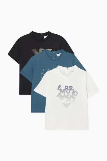 طقم تي شيرتات قطن، 3 قطع