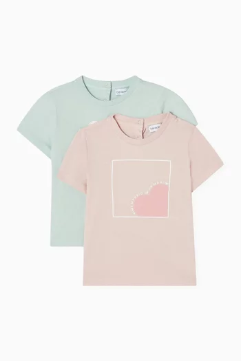 طقم تي شيرتات قطن، 2 قطع