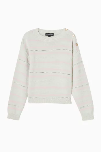 سترة مخططة منسوجة