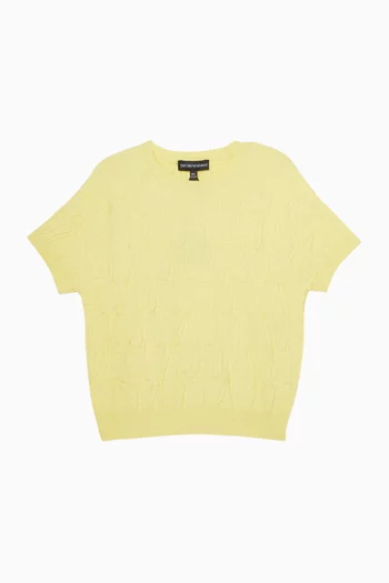 بلوزة بشعار EA‏ منسوجة