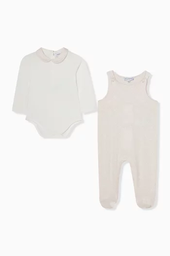 Eagle Logo Top & Dungarees Set