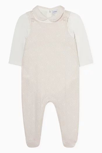 Eagle Logo Top & Dungarees Set