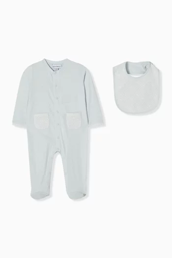 Eagle Logo Sleepsuit & Bib Set