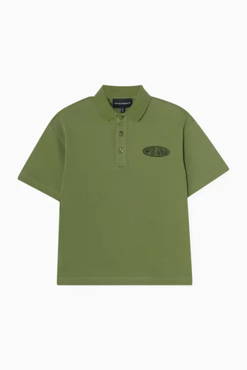 Logo Polo Shirt in Cotton