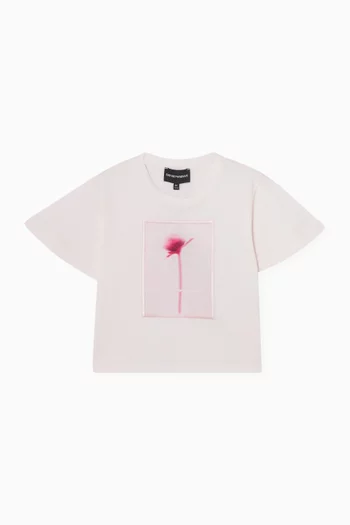 Flower Print T-shirt in Cotton