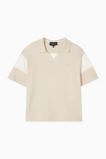 Colour-block Polo Shirt in Cotton