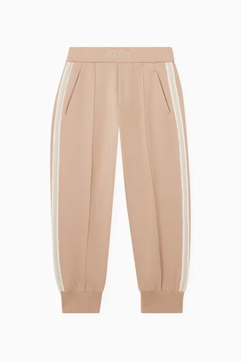 بنطال رياضي فضفاض بشعار الماركة قطن