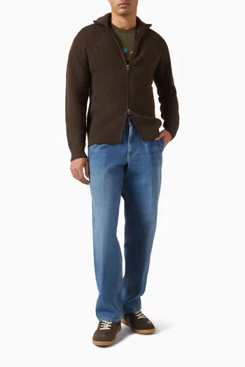 سترة ديلتا منسوجة بسحاب صوف