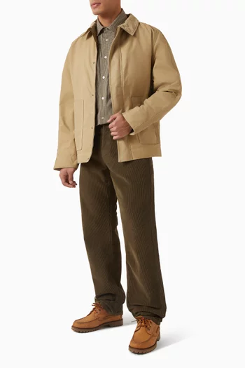 قميص بلوتو بنقشة مربعات قطن عضوي