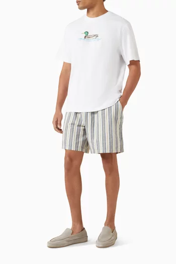 تي شيرت بطبعة بط بري قطن عضوي