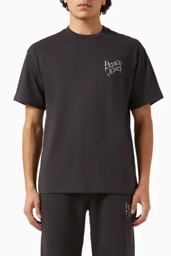 Warped Logo T-shirt in Cotton
