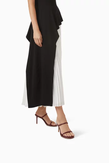 حذاء ابتون- II مفتوح من الخلف بكعب 85 مم جلد