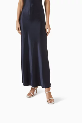 حذاء ابتون- II مفتوح من الخلف بكعب 85 مم جلد