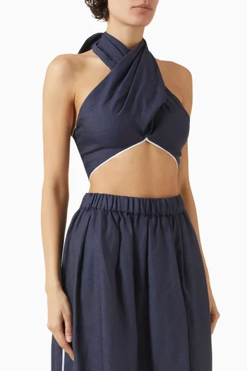 بلوزة كويني بتصميم متقاطع