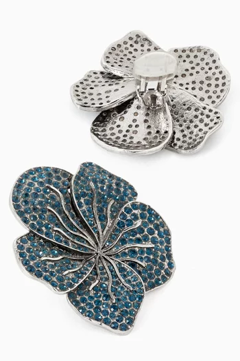 Carnation Swarovski Clip-on Earrings