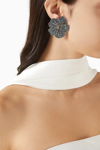 Carnation Swarovski Clip-on Earrings