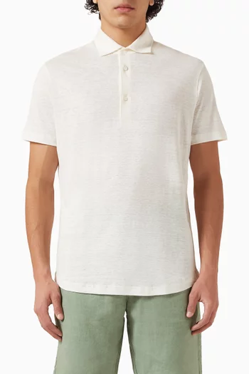 Knitted Polo T-shirt in Cotton