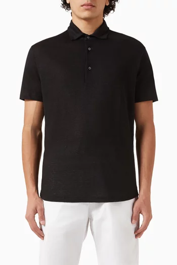 Elba Polo T-shirt in Linen-jersey