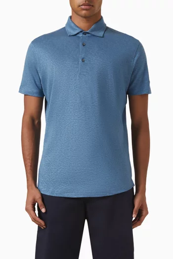 Elba Polo T-shirt in Linen-jersey