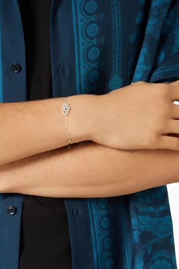 Hamsa Ball Bracelet in Sterling Silver