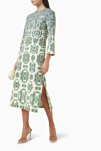 Larissa Printed Slit Dress