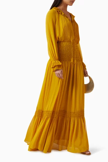 Tabitha Smocked Dress in Georgette