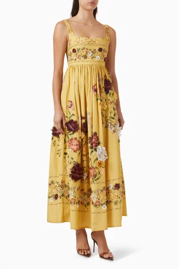 Barbara Paramo Maxi Dress in Cotton