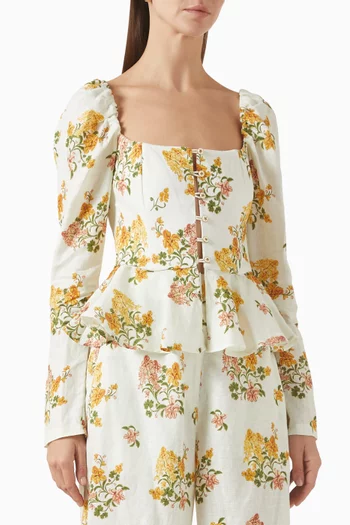 Bromelia Cordillera Top in Linen