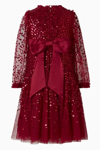 فستان دابلد مطرز بالترتر