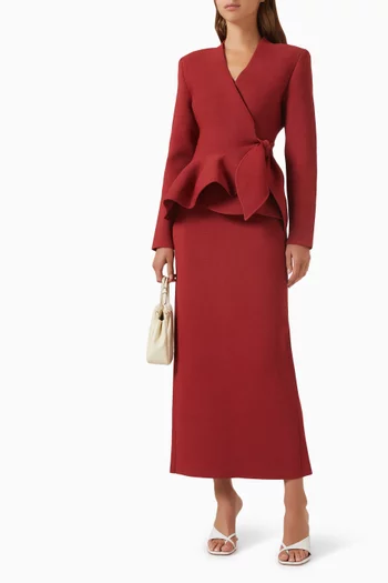 تنورة بقصة مستقيمة نسيج كريب