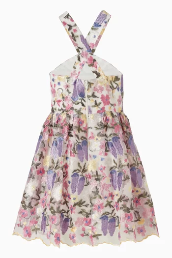 Mariah Embroidered Halterneck Dress