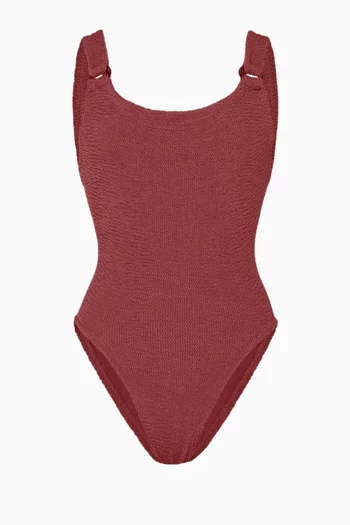 Domino One-piece Swimsuit in Crinkle™ Fabric
