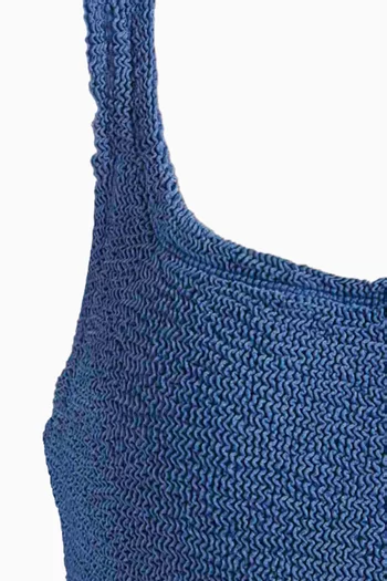 Squareneck One-piece Swimsuit in Crinkle™ Fabric