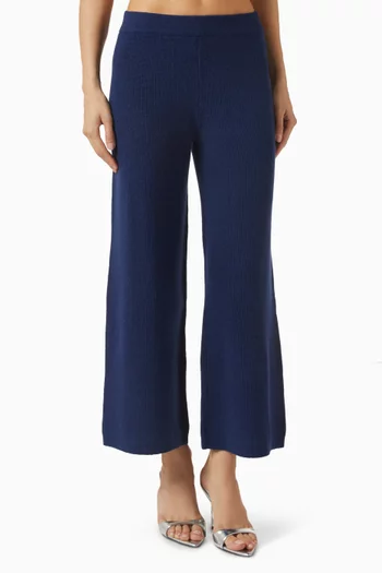 Straight-fit Pants in Cotton-knit