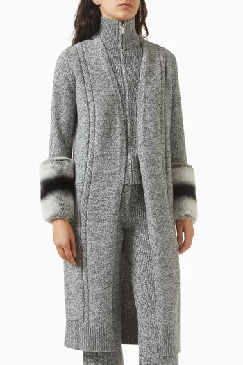 كارديغان طويل بأساور