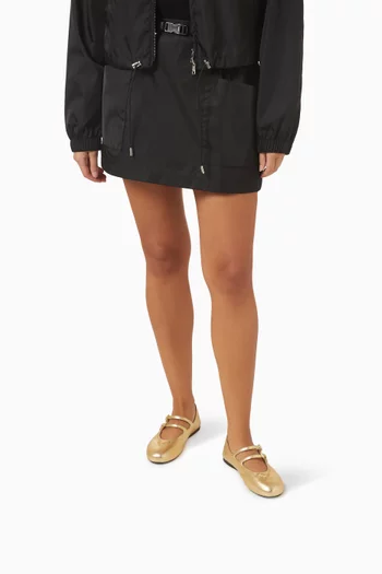 حذاء باليرينا بكعب مسطح جلد نابا لامع