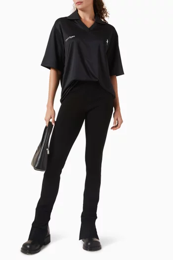 تي شيرت بولو رياضي بقصة فضفاضة