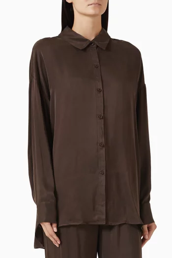 Percy Oversized Shirt in Silk