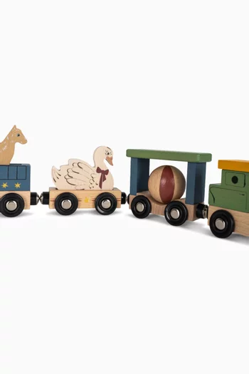 قطار خشبي سيرك 