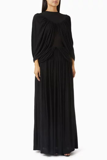 Doric Gathered Dress in Cotton