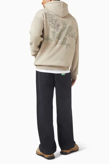 كنزة بغطاء رأس كروكر صوف قطني