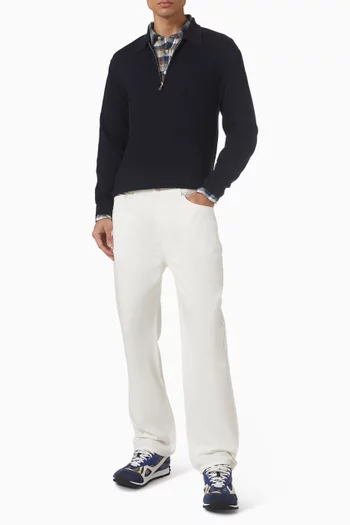 بنطال جينز فينتج بقصة ساق مستقيمة دينم